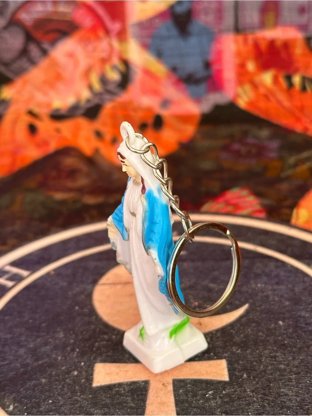 Virgin Mary Religious Keychain